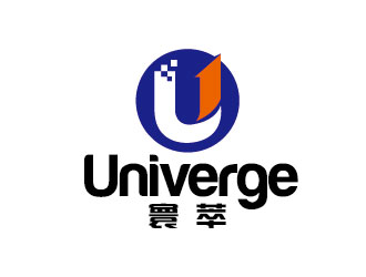 李贺的寰萃Univerge+logo（公司中英文名+图形组合）logo设计