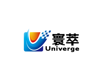 周金进的寰萃Univerge+logo（公司中英文名+图形组合）logo设计