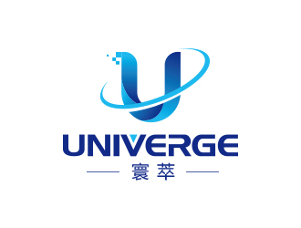 勇炎的寰萃Univerge+logo（公司中英文名+图形组合）logo设计