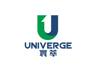 陈今朝的寰萃Univerge+logo（公司中英文名+图形组合）logo设计