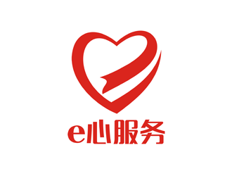 谭家强的e心服务logo设计