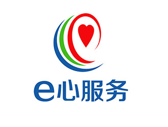 潘乐的e心服务logo设计