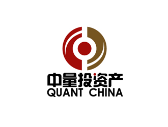 秦晓东的中文：中量投资产，英文：QUANT CHINA  公司名称：中量投资产管理有限公司logo设计