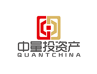 赵鹏的中文：中量投资产，英文：QUANT CHINA  公司名称：中量投资产管理有限公司logo设计
