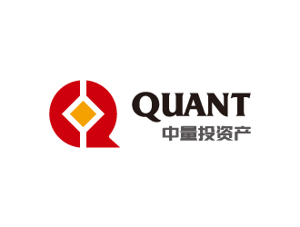 刘雪峰的中文：中量投资产，英文：QUANT CHINA  公司名称：中量投资产管理有限公司logo设计
