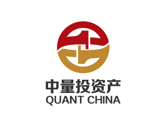 杨勇的中文：中量投资产，英文：QUANT CHINA  公司名称：中量投资产管理有限公司logo设计