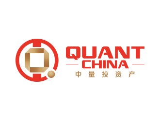 勇炎的中文：中量投资产，英文：QUANT CHINA  公司名称：中量投资产管理有限公司logo设计