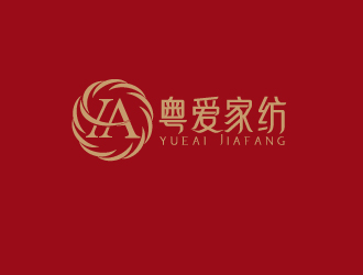 刘祥庆的粤爱家纺logo设计