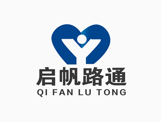 张青革的北京启帆路通科技有限公司（YW）logo设计