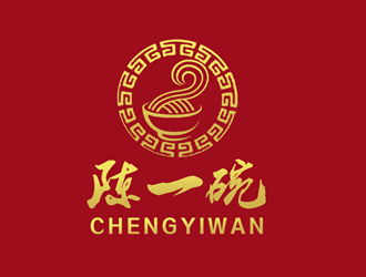 张青革的陈一碗重庆面馆标志logo设计