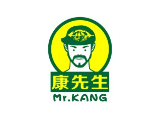 姜彦海的康先生奶茶养生饮品logo设计