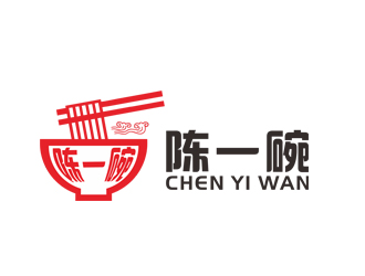 刘彩云的陈一碗重庆面馆标志logo设计