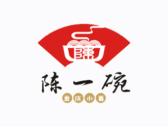 梁俊的陈一碗重庆面馆标志logo设计
