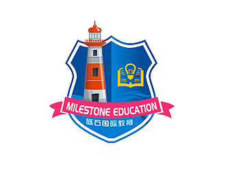 盛铭的Milestone international Education  砾石国际教育logo设计