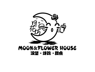 秦晓东的月花坊西式快餐logo设计