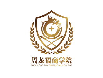 谭家强的周龙福商学院logo设计