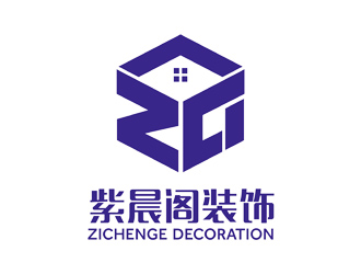 谭家强的紫晨阁装饰设计有限公司logo设计