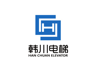 谭家强的韩川电梯 机械制造业标志logo设计