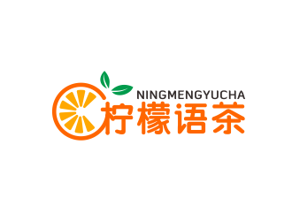 奶茶店logo（柠檬语茶）logo设计