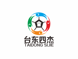 何嘉健的台东四杰足球logologo设计