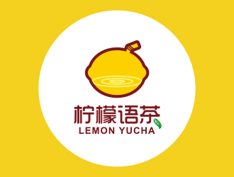 黄安悦的奶茶店logo（柠檬语茶）logo设计