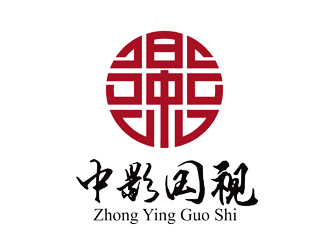 谭家强的字体印章标志-中影国视logo设计