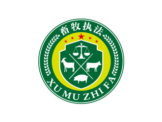 向正军的执法logo徽章logo设计