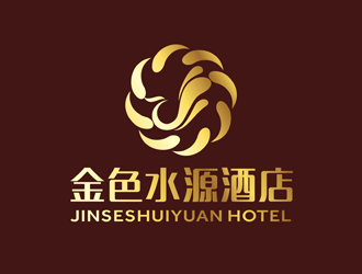 谭家强的金色水源酒店logo设计