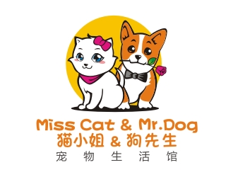 Miss Cat & Mr. Dog Logologo设计