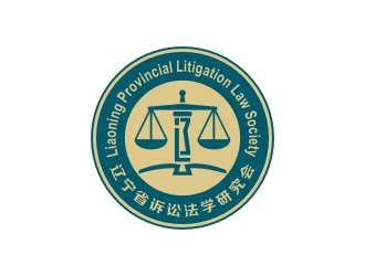 曾翼的辽宁省诉讼法学研究会会徽对称LOGOlogo设计