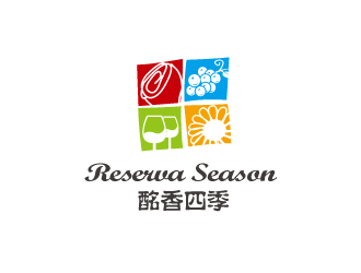 林颖颖的进口红酒代理商logo - 酩香四季logo设计