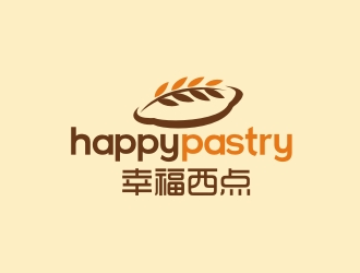 曾翼的面包店logo-幸福西点logo设计
