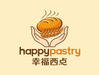 曾翼的面包店logo-幸福西点logo设计