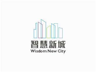 梁俊的智慧新城  wisdom new citylogo设计