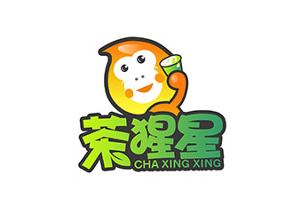 潘乐的奶茶饮品logo - 茶猩星logo设计