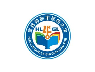 曾翼的霍林郭勒市第四小学logo设计