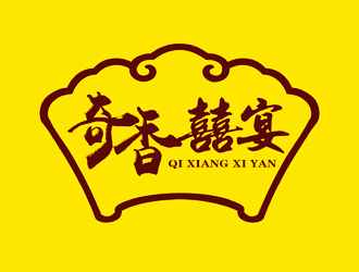 谭家强的奇香囍宴酒楼标志设计logo设计