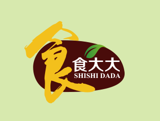 黄安悦的食食大大休闲食品标志logo设计