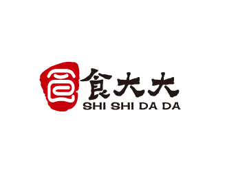 陈智江的食食大大休闲食品标志logo设计
