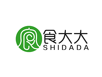秦晓东的食食大大休闲食品标志logo设计