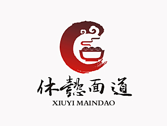 梁俊的休懿面道餐饮标志logo设计