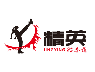 姜彦海的精英跆拳道馆标志logo设计