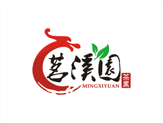 周都响的茗溪园茶叶店logo设计