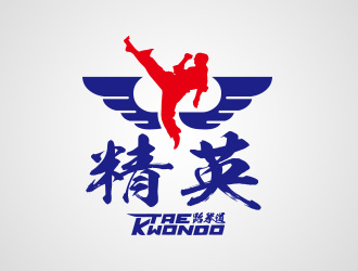 向正军的精英跆拳道馆标志logo设计