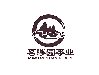 盛铭的茗溪园茶叶店logo设计