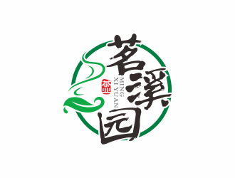 何嘉健的茗溪园茶叶店logo设计