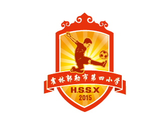 霍林郭勒市第四小学足球队队徽logo设计