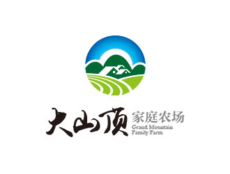 钟炬的大山顶家庭农场logo设计