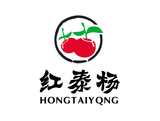 彭波的红泰杨水果批发店铺标志logo设计