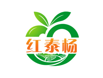 余亮亮的红泰杨水果批发店铺标志logo设计